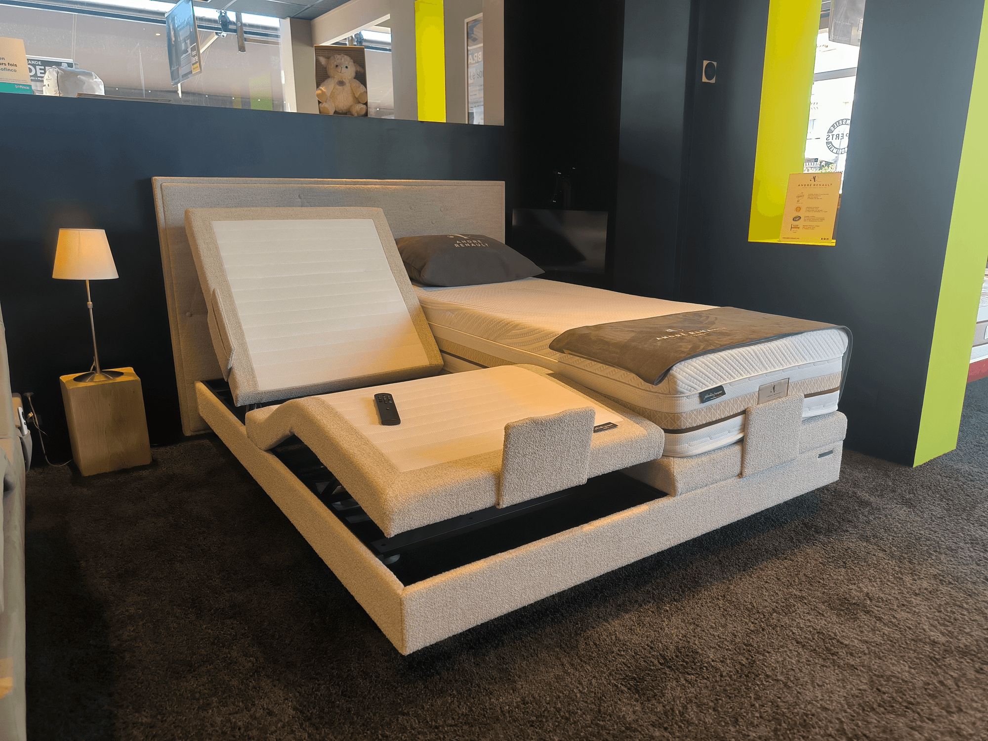 André Renault Sommiers de Relaxation 2X80X200 Box Spring ALTA avec Tête de lit New York